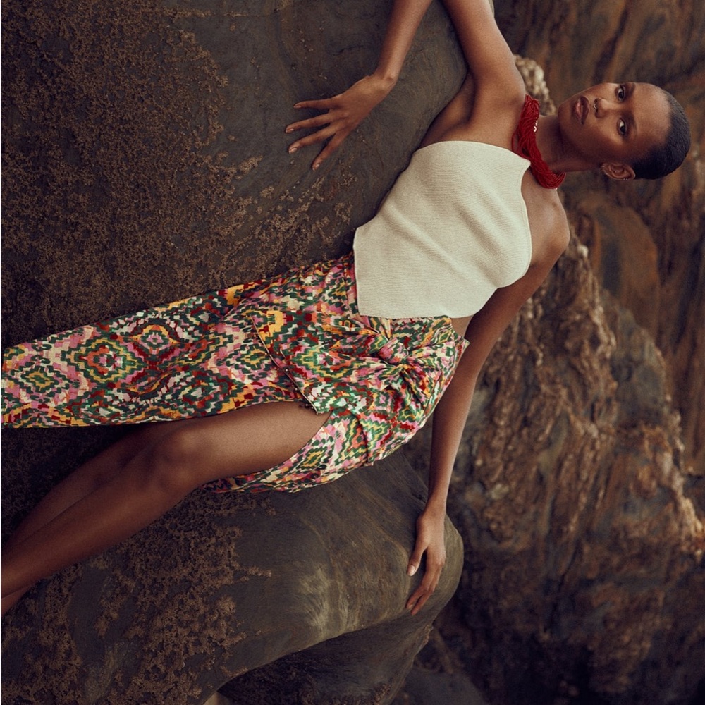 Zara - Knotted Midi Skirt